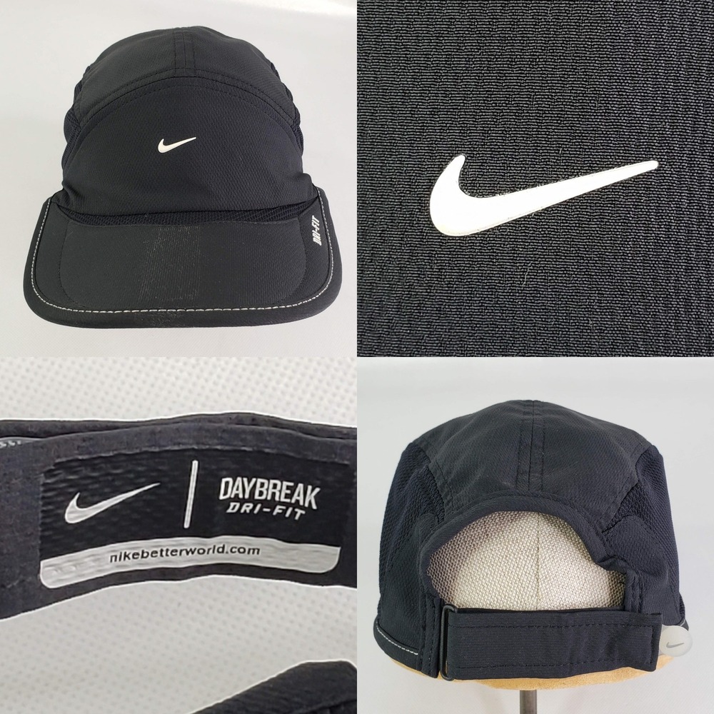 Nike Daybreak Dri-FIT Hat Unisex One Size Black Running Cap Reflective Swoosh